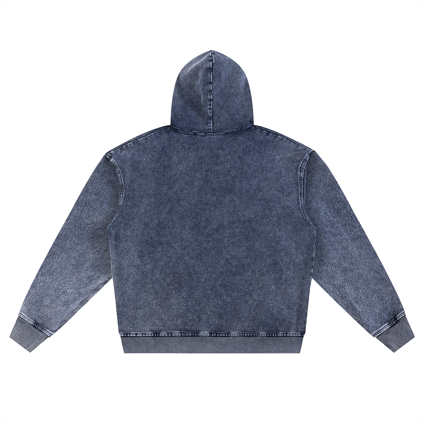 LNY Stone Cold Snow Washed Oversized Zip-Up Hoodie
