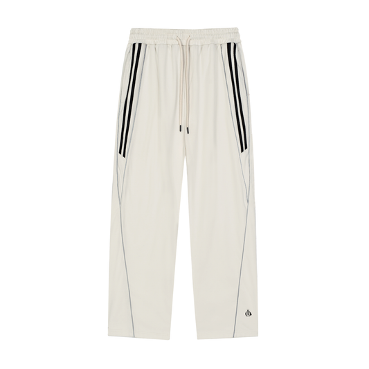 Londyn LO Courtside Reflection Striped Straight-Leg Sweatpants