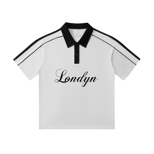 Londyn Courtside Contrast Collar Short-Sleeve Polo Shirt