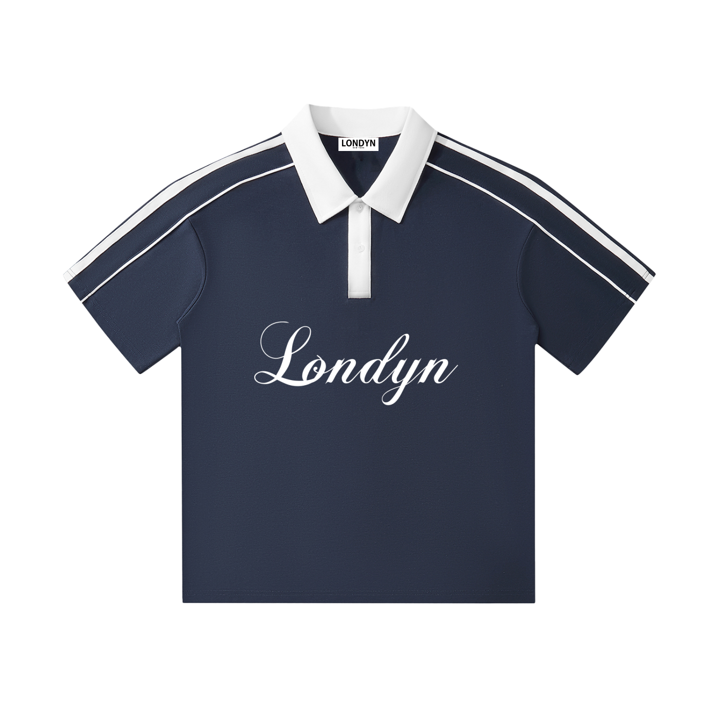 Contrast Collar Short-Sleeve Polo Shirt
