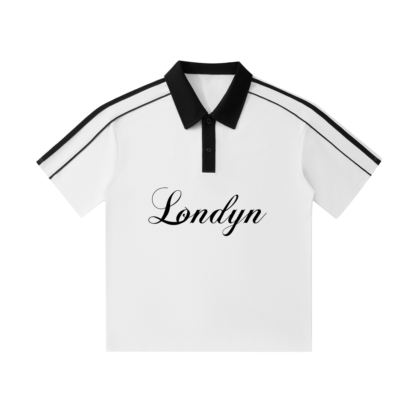 Londyn Courtside Contrast Collar Short-Sleeve Polo Shirt