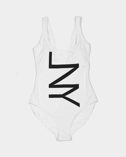 LNY VIntage White One-Piece Swimsuit