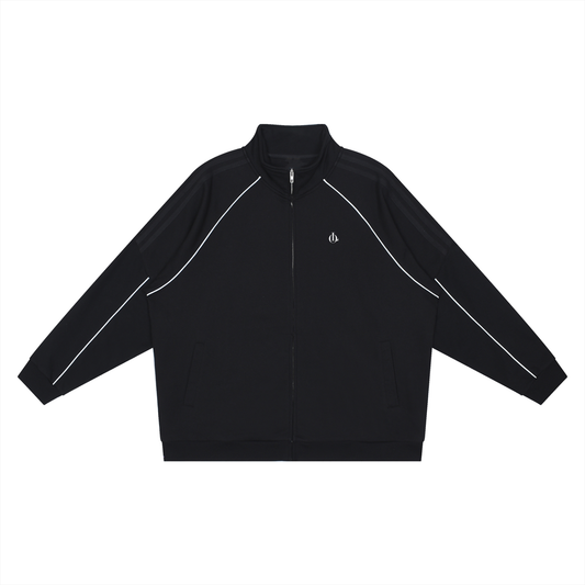 Londyn LO Reflection Thin-Striped Raglan Sleeve  Jacket