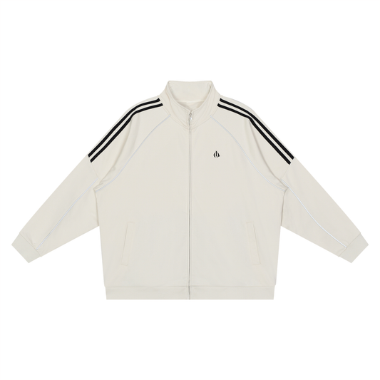 Londyn LO Courtside Reflection Striped Raglan Sleeve  Jacket