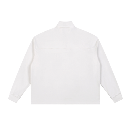Londyn Courtside Qtr-Zip Rolled Edge Fleece Sweatshirt