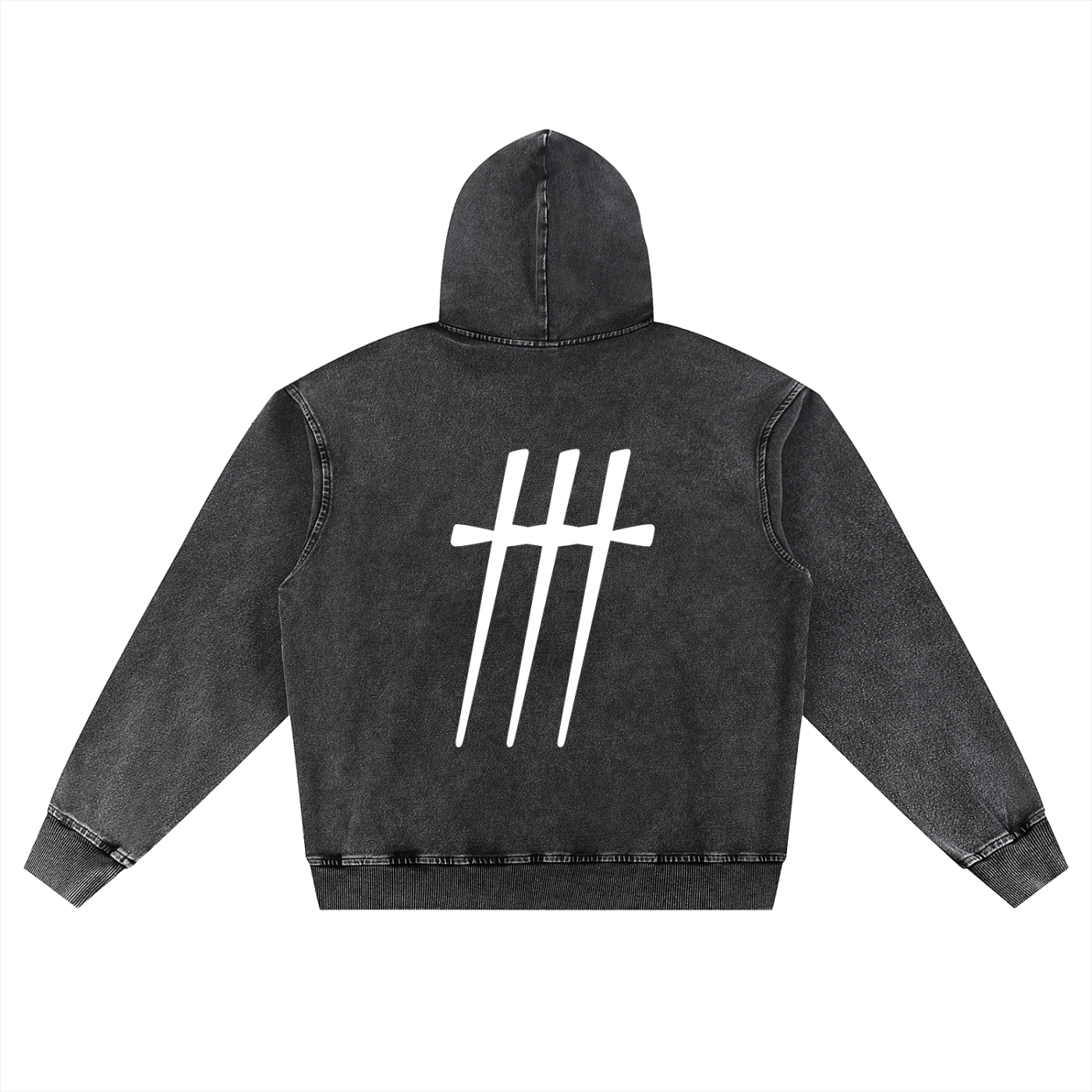 LNY Stone Cold Snow Washed Oversized Hoodie