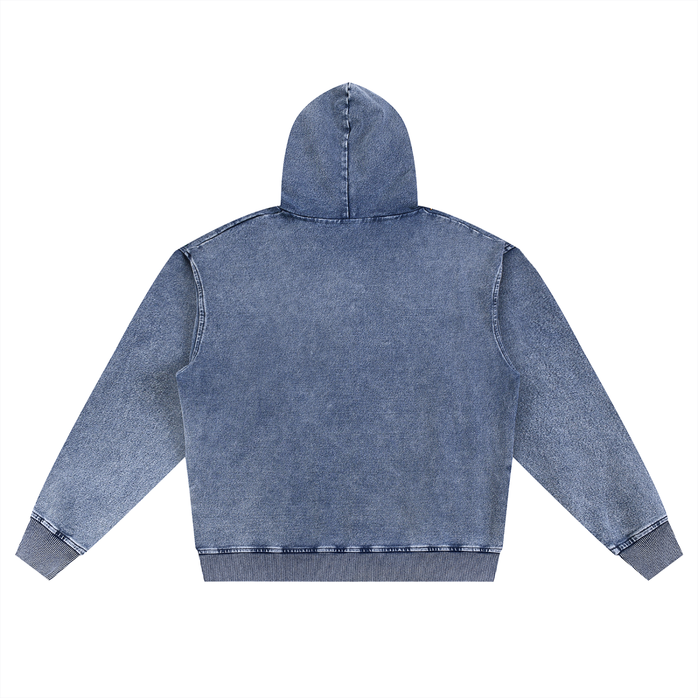 LNY Stone Cold Snow Washed Oversized Zip-Up Hoodie