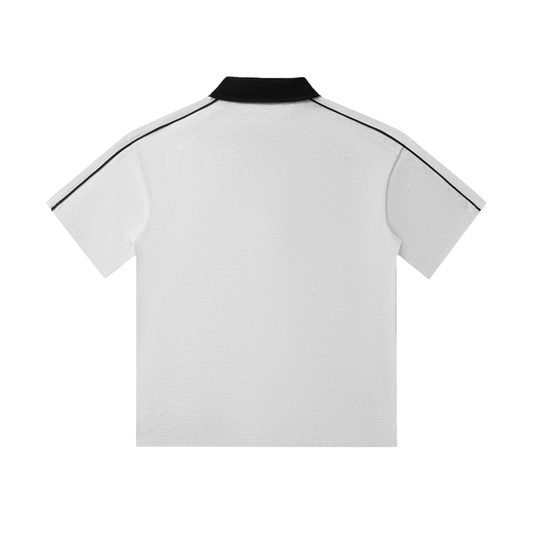 Londyn Courtside Contrast Collar Short-Sleeve Polo Shirt