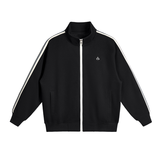 Londyn LO Contrast Side-Stripe Stand Collar  Jacket