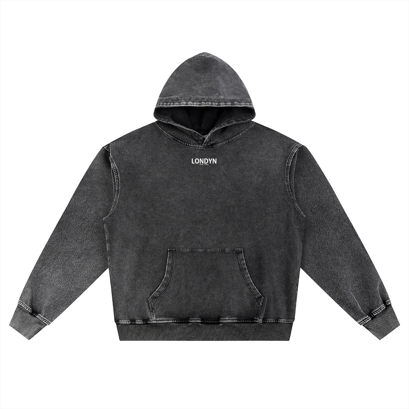 LNY Stone Cold Snow Washed Oversized Hoodie