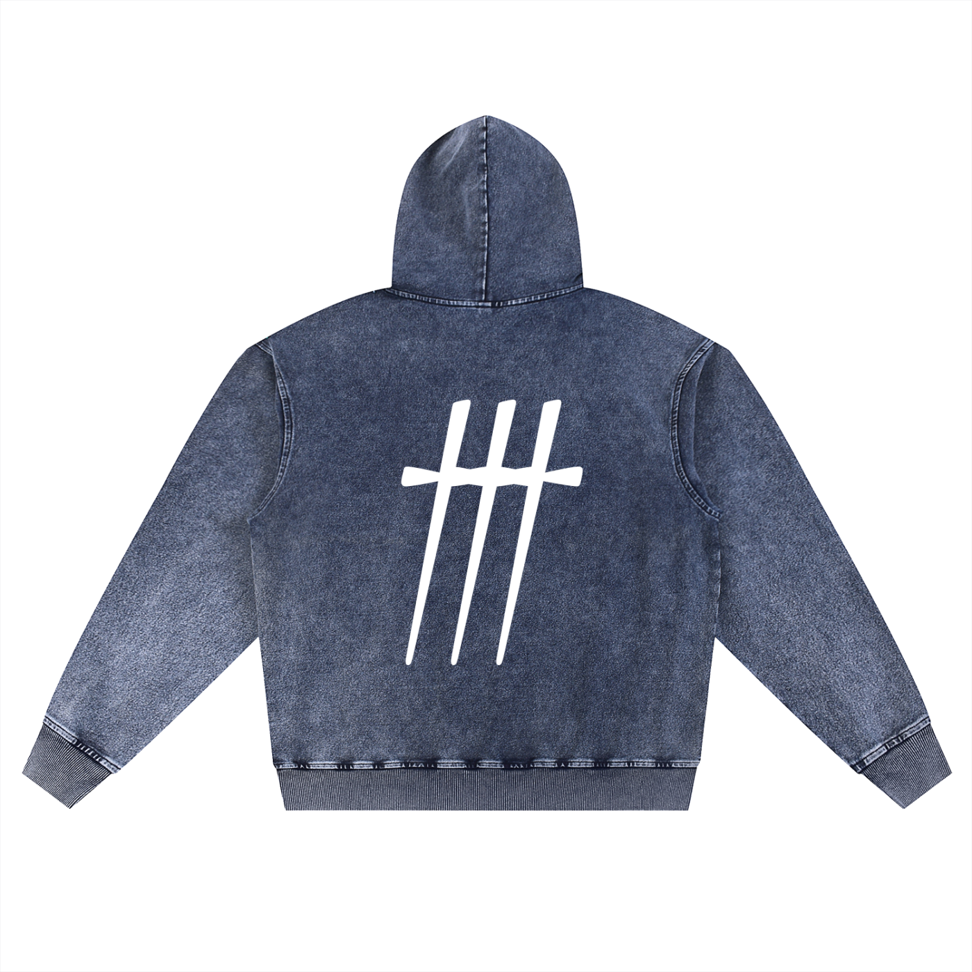 LNY Stone Cold Snow Washed Oversized Hoodie