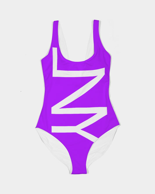 LNY (Vintage) Purple One-Piece Swimsuit